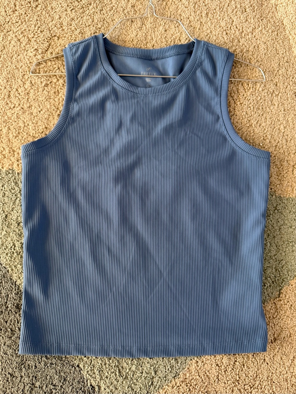 Freely Blue Ribbed Tank Top